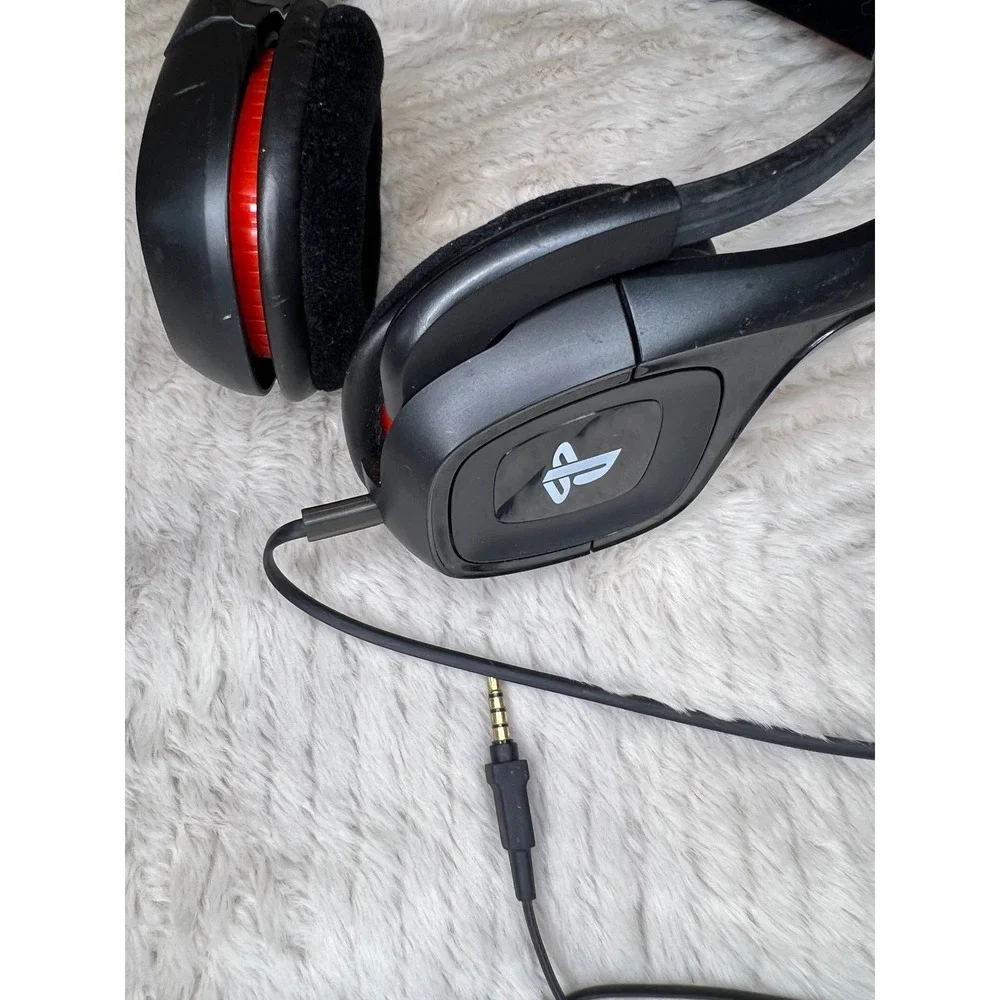 Plantronics PlayStation Gaming Headset Wired Boom Mic Black Red OS